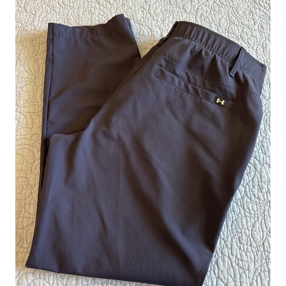 Under Armour UA Tech Men's 34/30 (29) Tapered Casual Golf Pants Navy Stretch